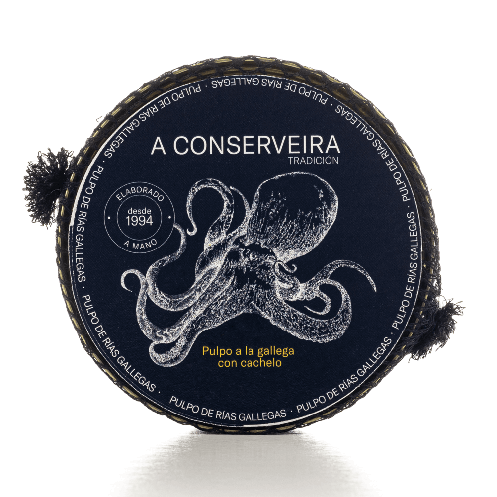 PULPO DE LAS RÍAS GALLEGAS A LA GALLEGA CON CACHELO
